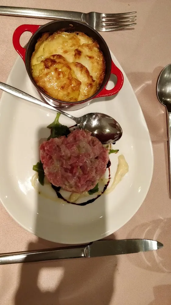 Tartare de Veau Et Langoustines Gratin Dauphinois